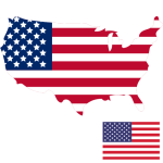 USA Flag and Address